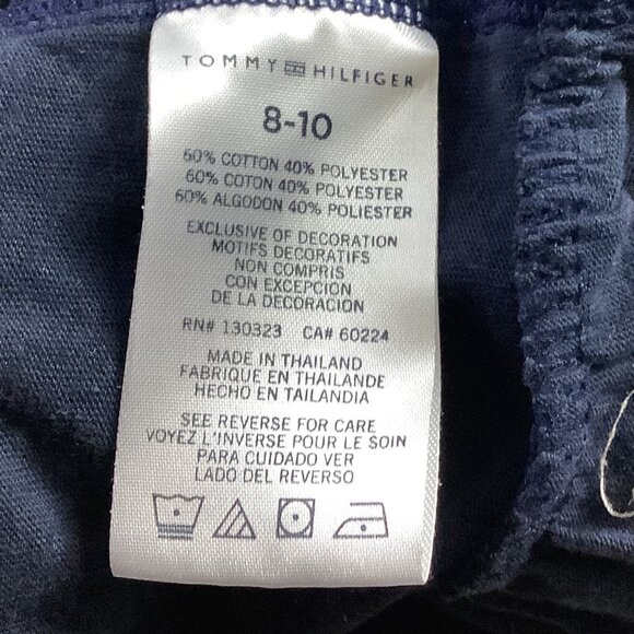 Tommy Hilfiger Girls Navy Tank Top With Ruffled Hem Size 8-10 Rainbow Print - Picture 4 of 11